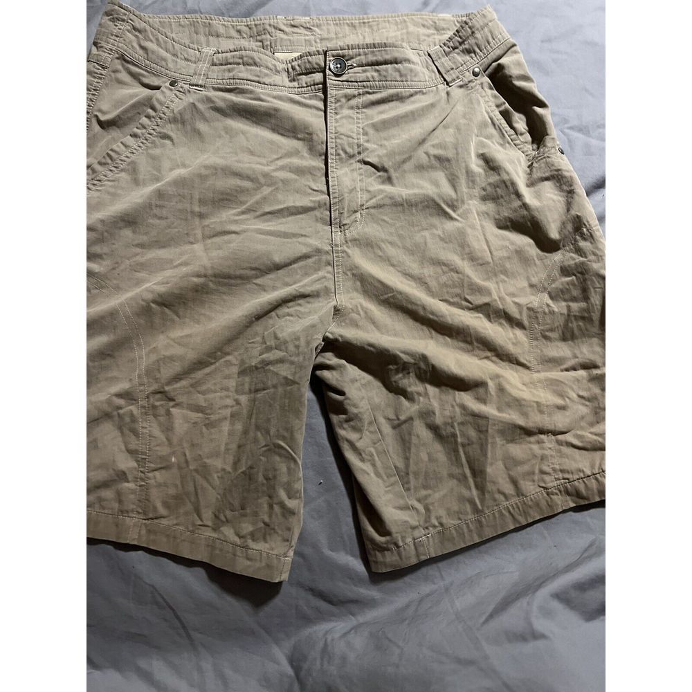 Pacific Trail Shorts Mens 36 Khaki Brown Cargo Pockets Outdoor Hiking Nylon E6‎